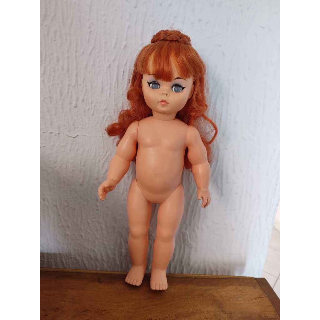 Boneca antiga Mimosa Estrela ruiva anos 70 usada