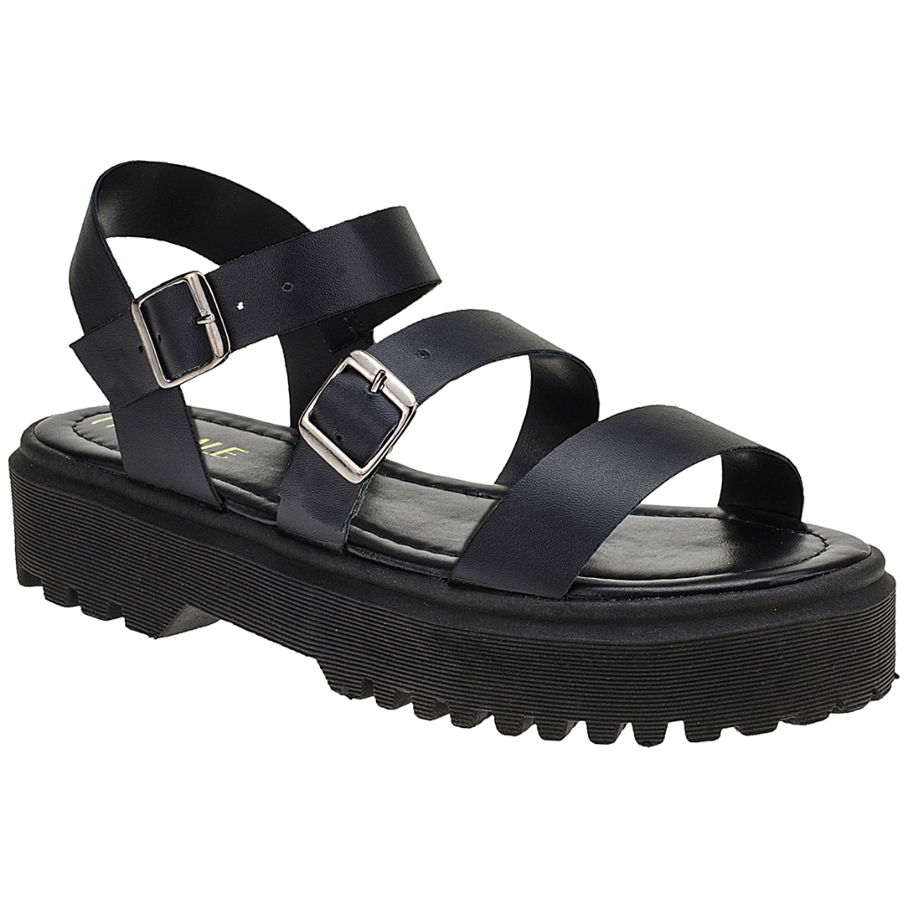 Sandália Papete Feminina Zamarini Fivelas Ajustáveis Estilo Birken Confortável Moda