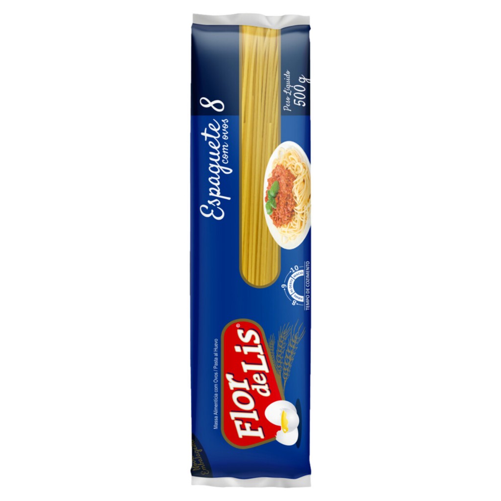 Macarrão Com Ovos Espaguete Flor De Lis Pacote 500g