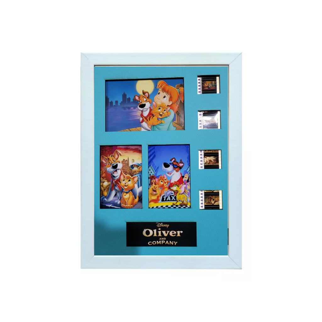 Oliver & Sua Turma Quadro com Células (Pedaços do filme) em 35mm Originais de Cinema Retroliuminado