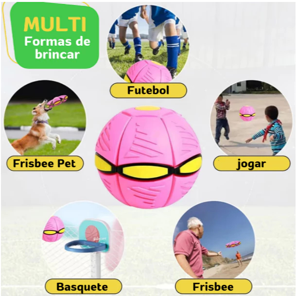 Discoteca Kit Bola Inflável 16cm Mágico Voador ufo Com led