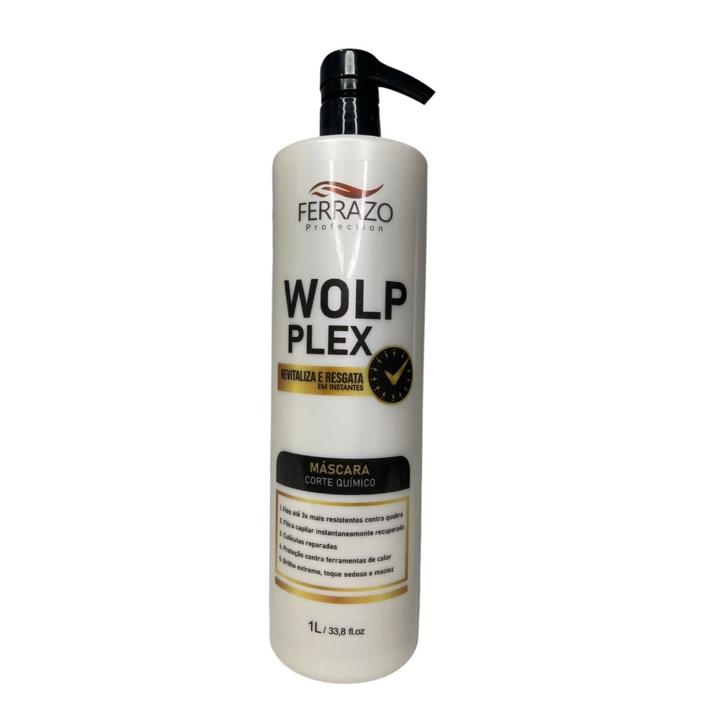 Máscara Capilar Wolp Plex Corte Químico Revitaliza e Resgata em Instantes 1L Ferrazo Profection em Oferta na Shopee