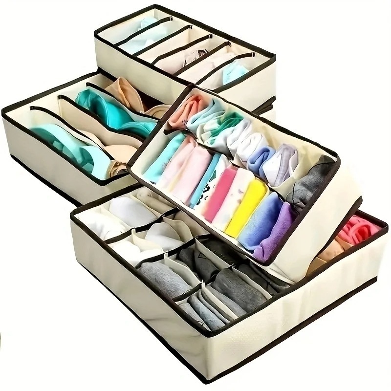 Kit 6 Organizador De Calcinhas Sutiãs Cuecas Meias Gaveta