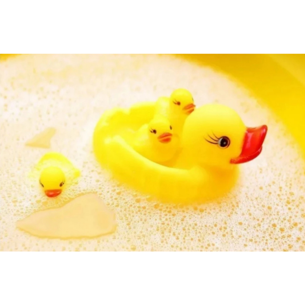 Kit 4 Peças Pato De Borracha Flutuador E Brinquedo De Banho Para Bebê cor sortidas Tdd td