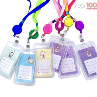KIT 2/5/10/12 Porta Crachá Com Cordão Bilhete Cartões Ultra Resistente em Oferta na Shopee