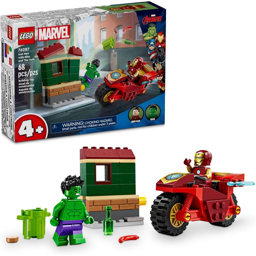 Lego Marvel Homem de Ferro com Motocicleta e o Hulk 76287 em Oferta na Shopee