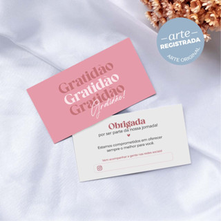 100 Cartão de Agradecimento ao Cliente pela Compra GRATIDÃO 9x5cm em Oferta na Shopee