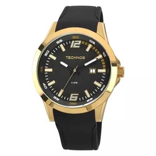 Relógio Technos Masculino Racer Dourado Silicone 2115kpu/8p - Watches