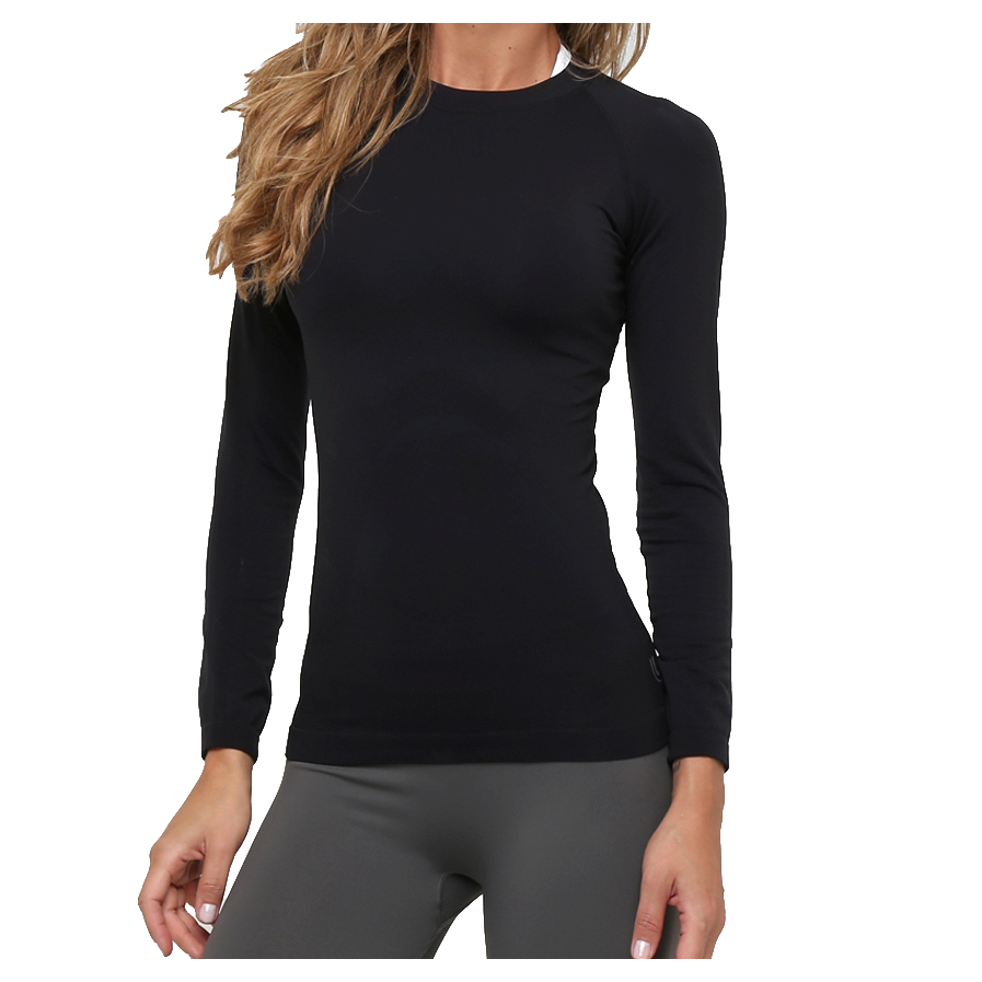 Blusa Feminina Camiseta Térmica Segunda Pele Gola Redonda Camisa Manga Longa Proteção Uv 50