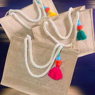 Bolsa de Praia Palha Juta Feminina Quadrada Grande Alça de Corda Impermeável e Chaveiro em Oferta na Shopee