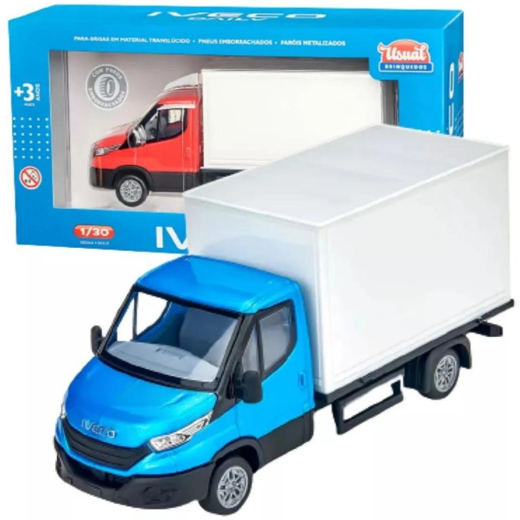 Brinquedo Caminhão Iveco Daily Original Carroceria Baú - Usual Brinquedos 669