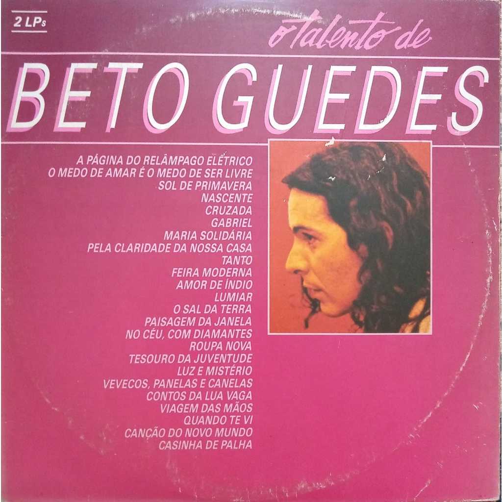 LP - Disco vinil - Beto Guedes - O Talento - LP Duplo - Ano 1985