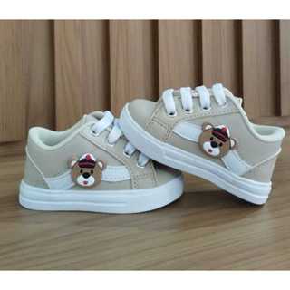 Tênis bege ou azul com branco urso marinheiro de bebê estiloso menino infantil casual batizado em Oferta na Shopee