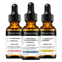 Kit 3 Séruns Principia Niacinamida + Hialurônicos + Retinóide