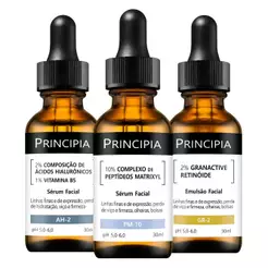 Principia Kit 3 Séruns Hialurônicos + Peptídeos + Retinóide