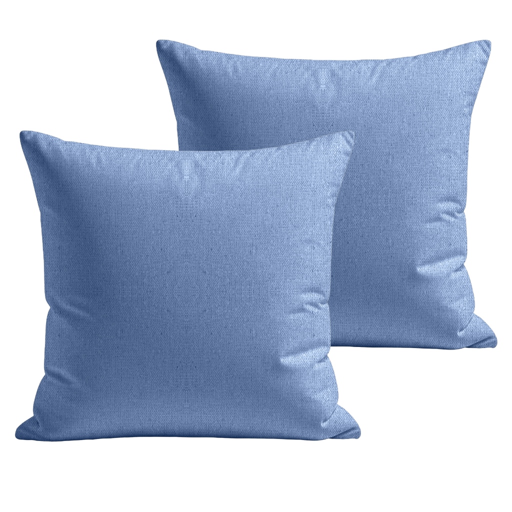 2 Capas Para Almofadas Jacquard Linho 45x45cm Azul Jeans em Oferta na Shopee