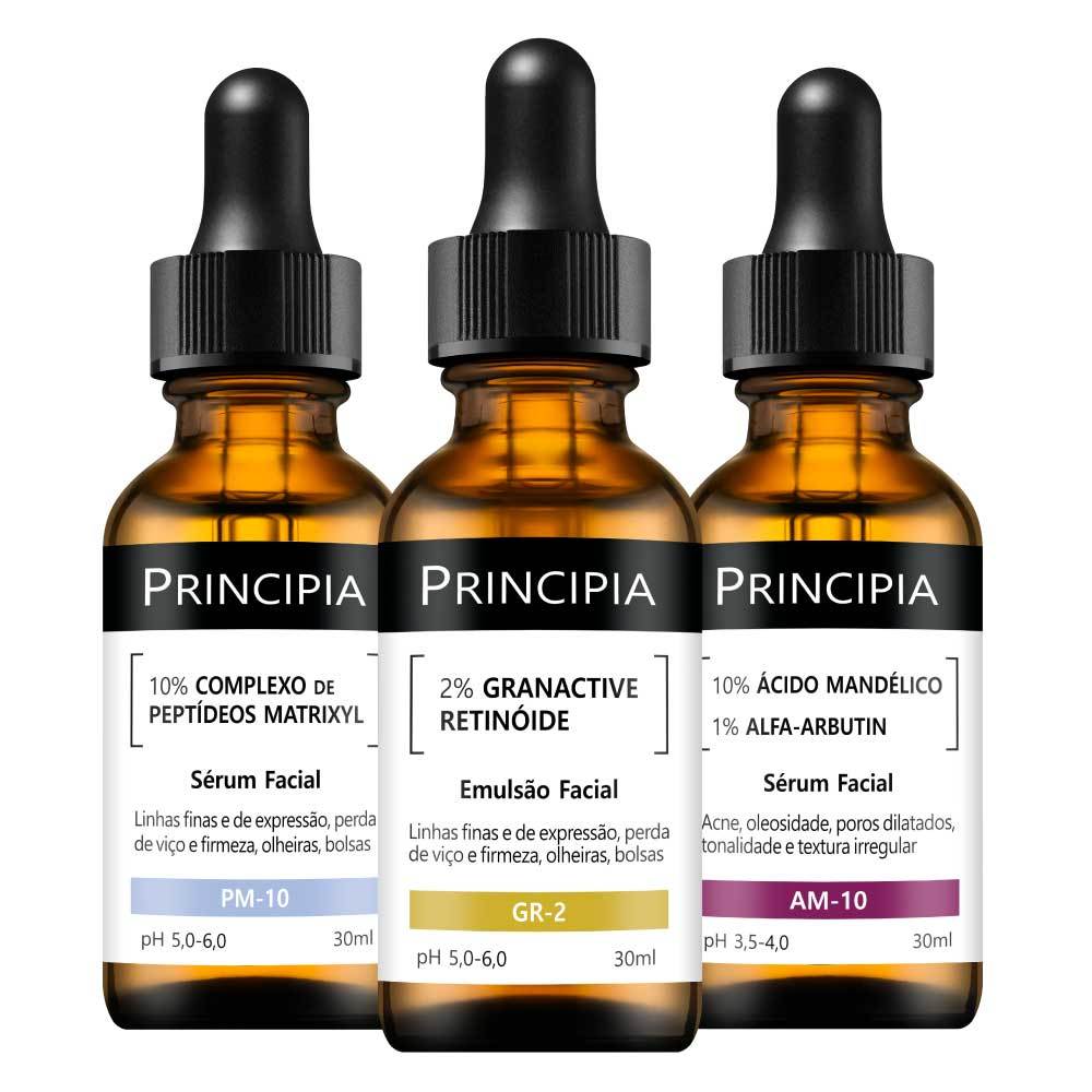 Kit 3 Séruns Principia Mandélico + Peptídeos + Retinóide em Oferta na Shopee