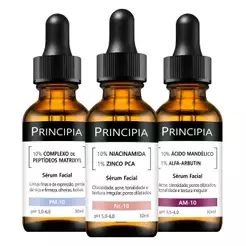Principia Kit 3 Séruns Niacinamida + Mandélico + Peptídeos Matrixyl