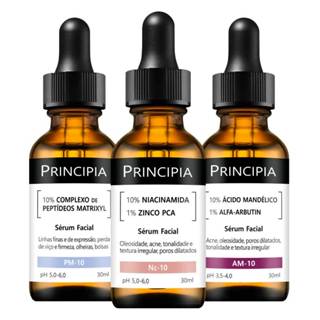 Kit 3 Séruns Principia Niacinamida + Mandélico + Peptídeos Matrixyl em Oferta na Shopee