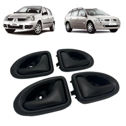 Kit Jogo 4 Maçaneta Puxador Gatilho Interno Renault Clio Megane Scenic Master Symbol