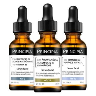 Kit 3 Séruns Principia Hialurônicos + Peptídeos + Glicólico em Oferta na Shopee