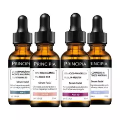 Kit 4 Séruns Principia Niacinamida + Hialurônicos + Peptídeos + Mandélico