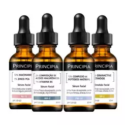 Principia Kit 4 Séruns Niacinamida + Hialurônicos + Peptídeos + Retinóide