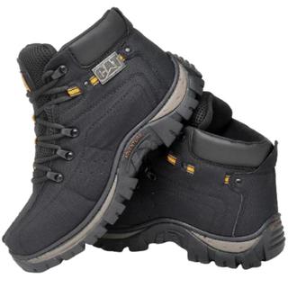 Bota Botina CAT Masculina Adventure Resistente Costurado Macio Antiderrapante Oferta Envio Ja