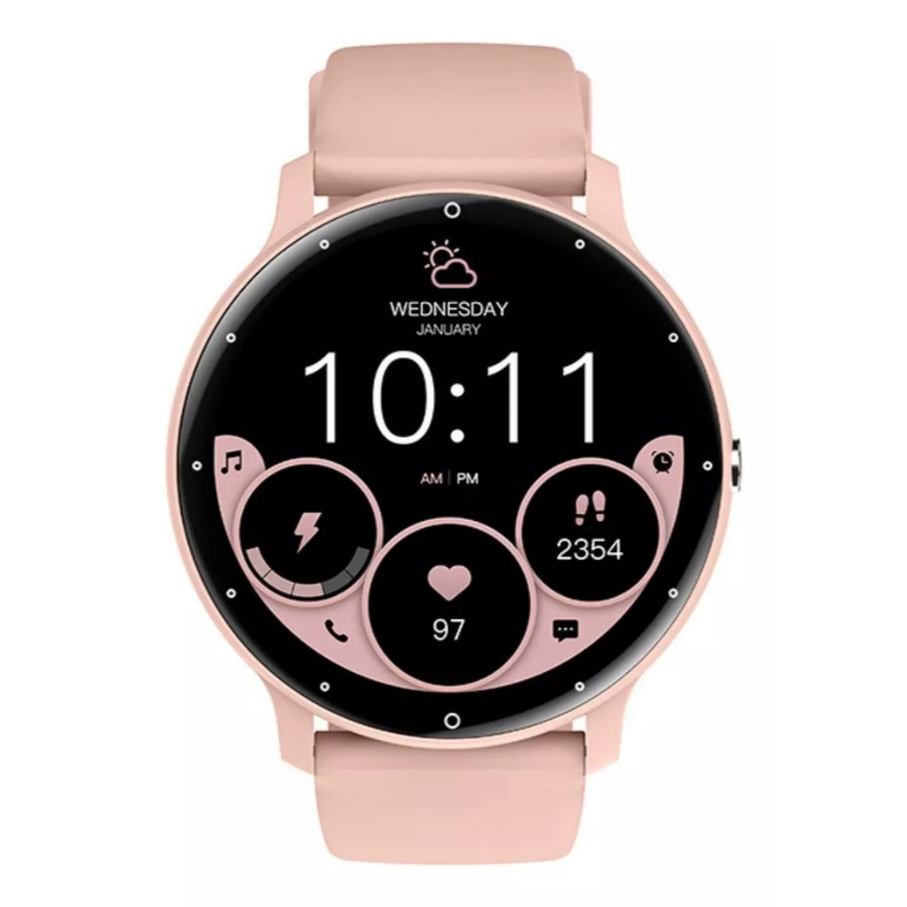 Smartwatch Peje Redondo Zw02 Rosa (Prova De Água IP68 2METRO)