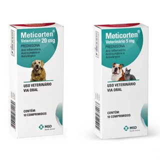 Meticorten 5mg e 20mg - Para Cães e Gatos com 10 comprimidos em Oferta na Shopee