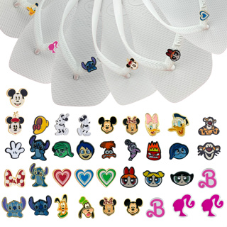 PAR Pingentes decorar Chinelos Cabedal Havaianas Disney Mickey Minnie Pato Divertidamente em Oferta na Shopee