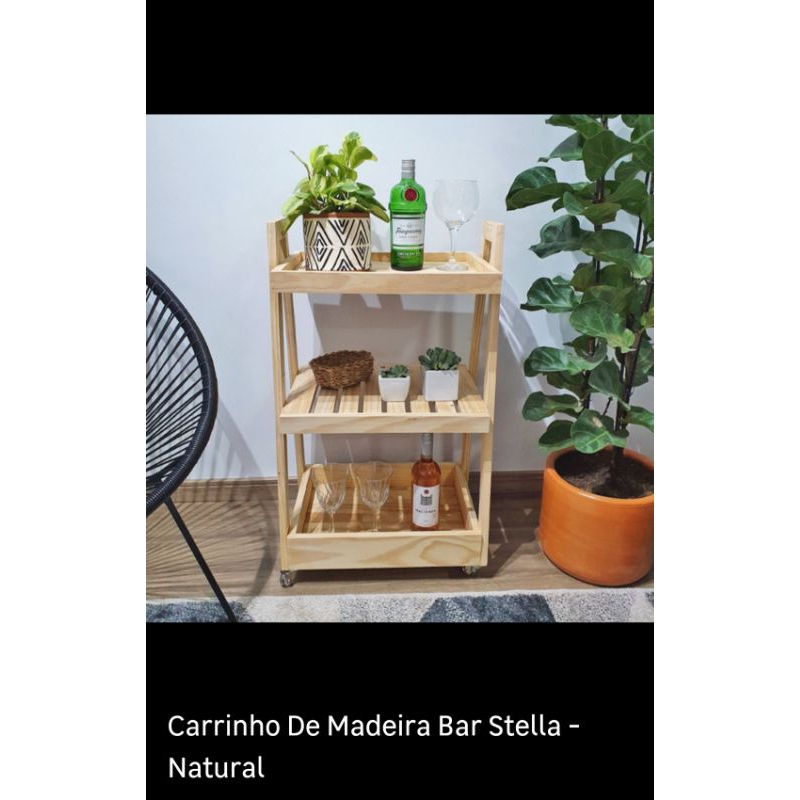 Bar carrinho de madeira..