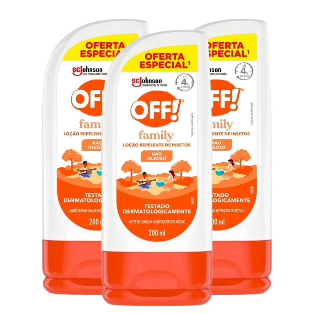 Off! Family Loção 200ml - Repelente Suave Não Oleoso Original em Oferta na Shopee