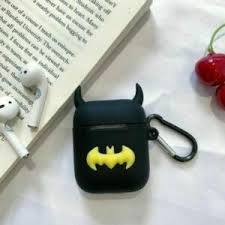 Fone de ouvido Preto + caixa Carregamento + Case Capa Desenho BATMAN