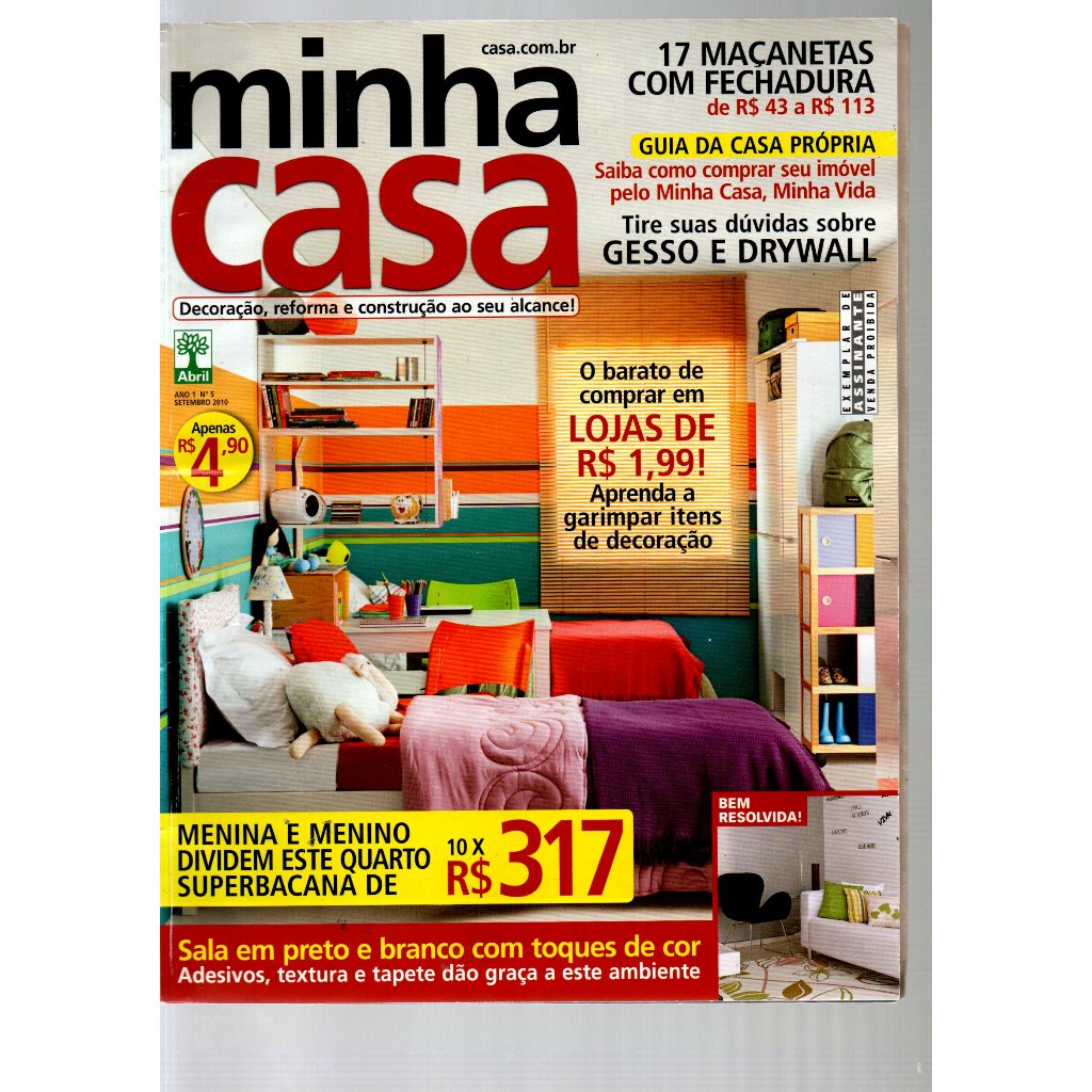 Revista Minha Casa, Ano 1, Nº 5, Setembro, 2010