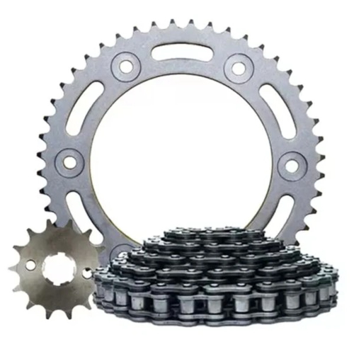 kit transmissao para motocicleta coroa corrente  e pinhao certificado pelo inmetro