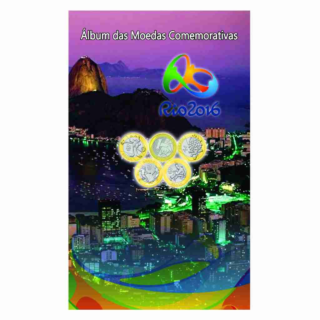 Álbum para moedas das Olimpíadas Rio 2016 - organizer - Compacto - modelo 4 em Oferta na Shopee