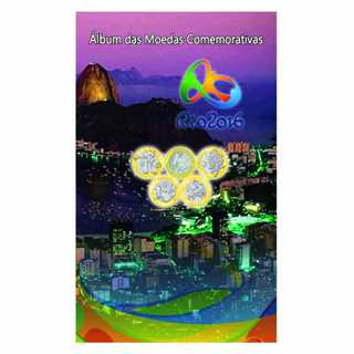 Álbum para moedas das Olimpíadas Rio 2016 - organizer - Compacto - modelo 4 em Oferta na Shopee