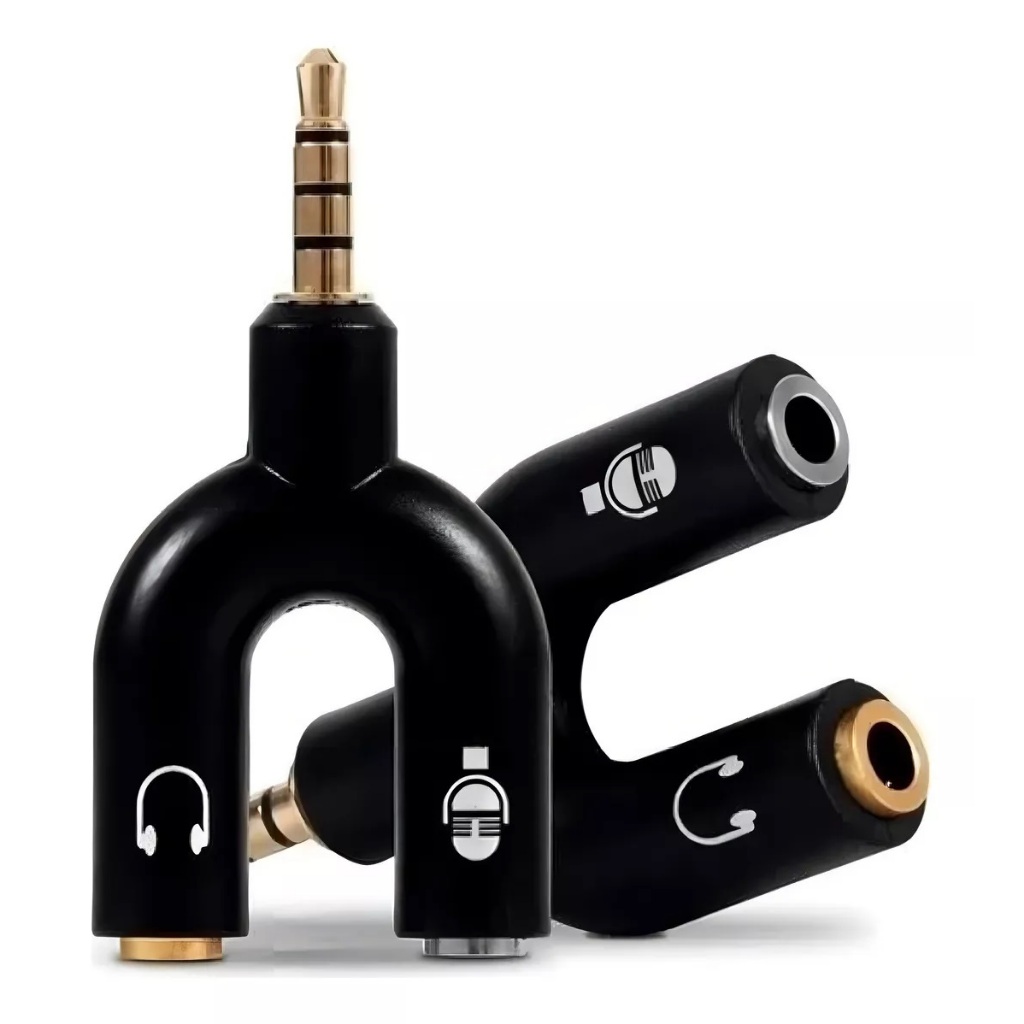 Adaptador Y Plug P2 X P3 Splitter Headset Fone Microfone
