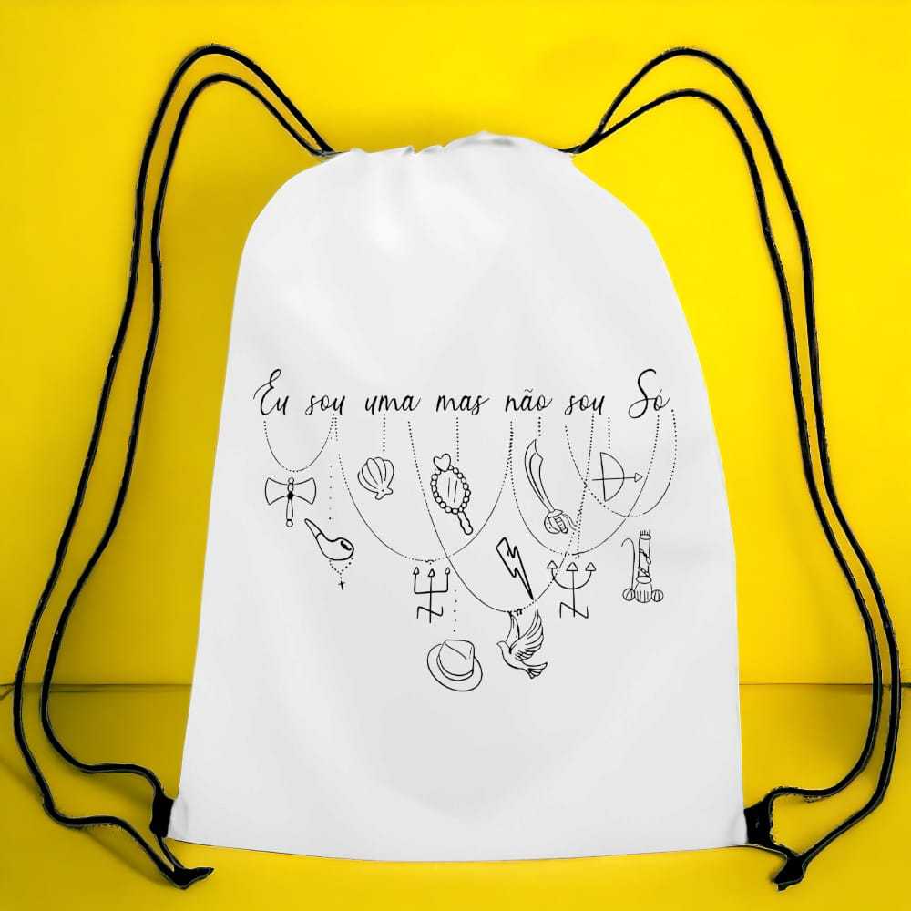 Mochila Saco- Eu sou uma mas não só-Umbanda-Candomblé