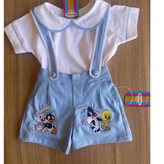 conjunto/babylooneytunes/babylooney/temático/aniversario em Oferta na Shopee