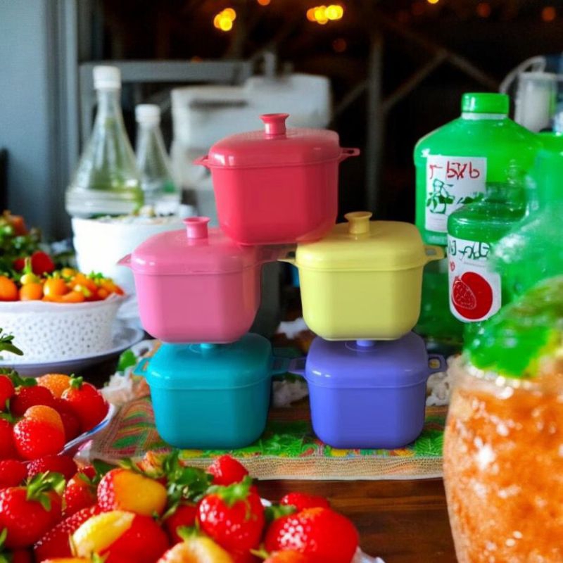 [KIT] 5 (CINCO) Panela de Microondas - Caçarola (1.5LITROS)- Plastshop em Oferta na Shopee