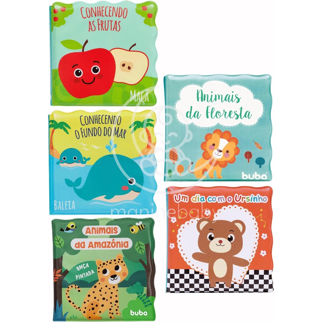Livro Educativo Livrinho Infantil Para Hora Do Banho Bebe Buba Brinquedo para o Banho do Bebe