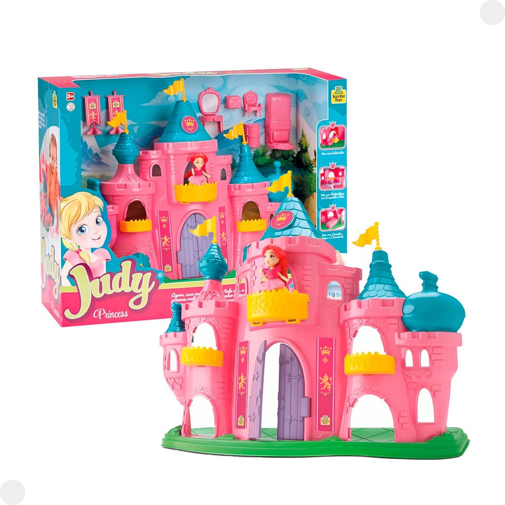 Brinquedo Castelo da Princesa Judy - Samba Toys - Castelinho de Boneca