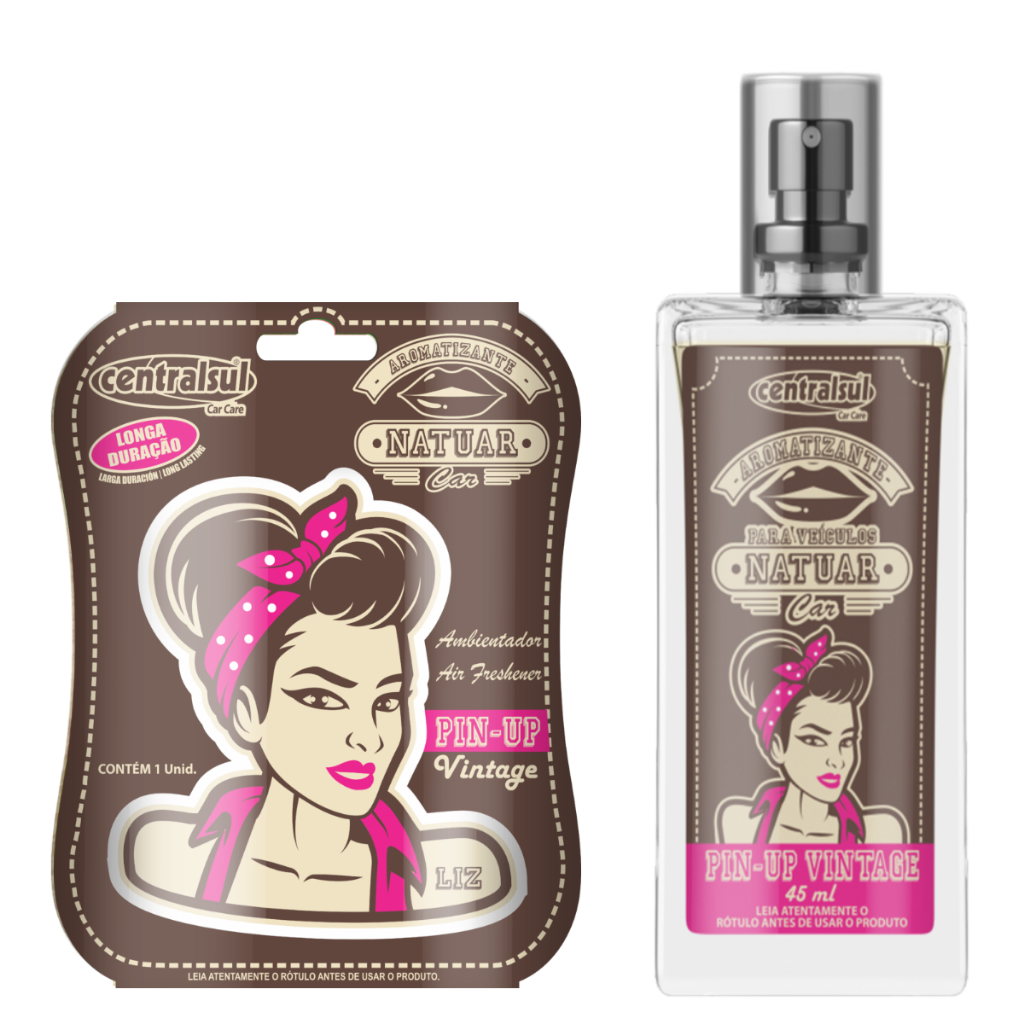 Centrasul Kit Liz Pin Up Vintage Aromatizante Miniatura Women e Perfume Automotivo Odorizador