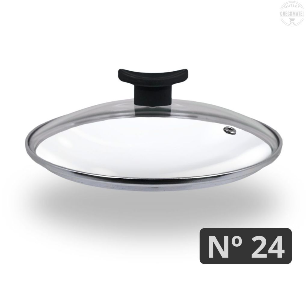 Tampa de Vidro Temperado Premium 24 cm Para Panelas e Frigideiras