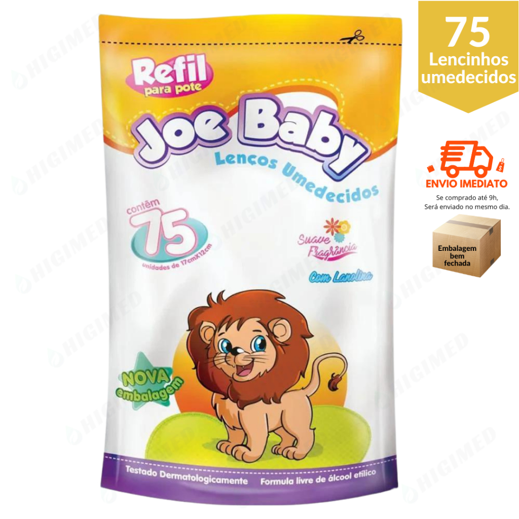 Lenço Umedecido Refil 75 unid - JOE ABY em Oferta na Shopee