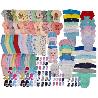 Kit 36 Peças Maternidade enxoval Bebê  - body mijão touca  meia luva  menino/ menina/ neutro em Oferta na Shopee