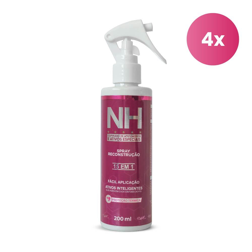 Kit 4 Spray Reconstrução 200ml Newhair