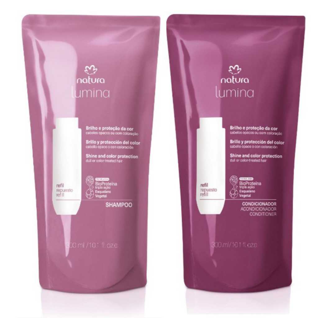 Kit Refil Lumina Brilho e Proteção da Cor - Shampoo Revitalizante e Condiciondor